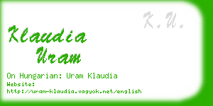 klaudia uram business card
